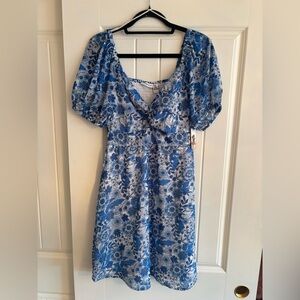Floral Blue Sincerely Jules Dress Size M